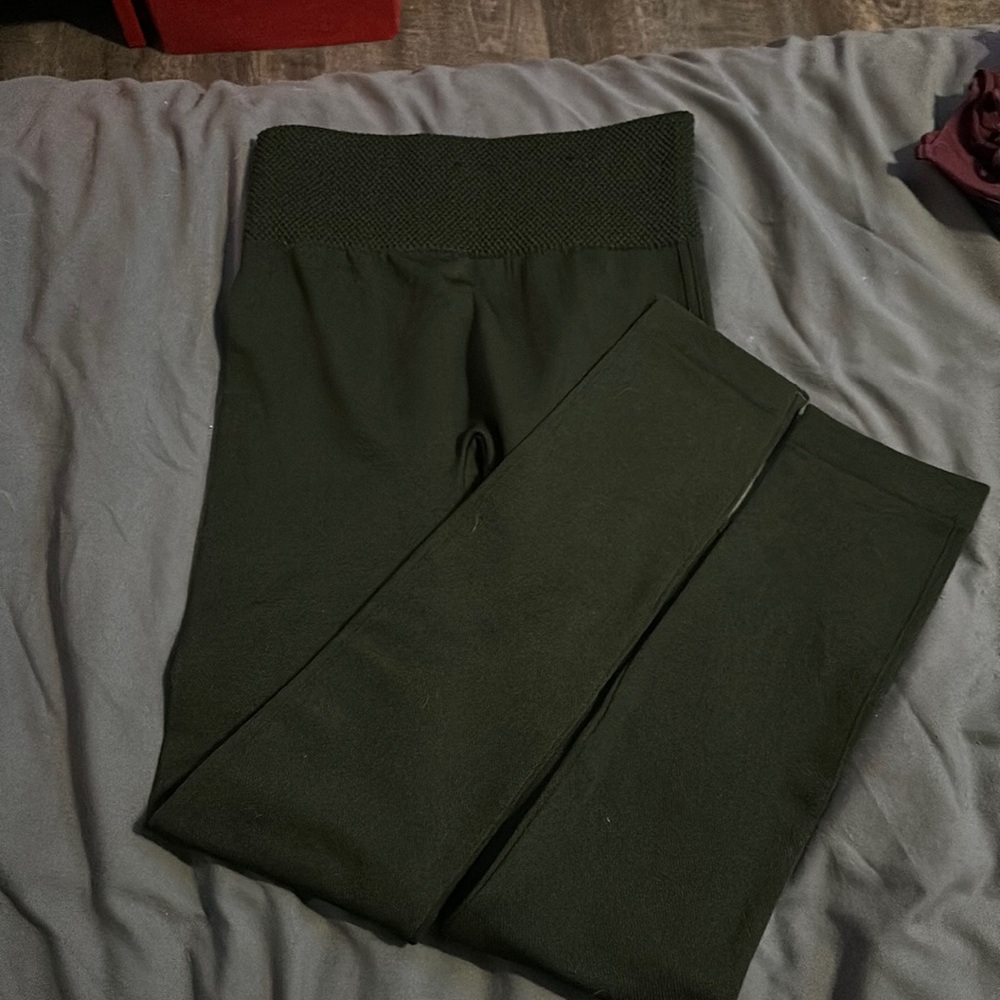 Thick green women’s leggings